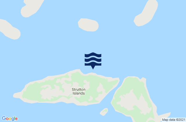 Karte der Gezeiten Strutton Islands, Canada