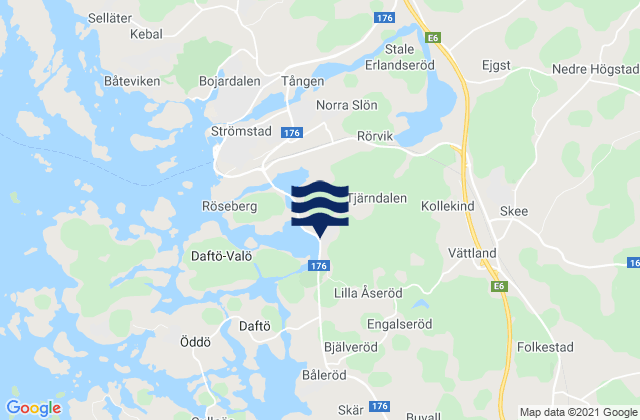 Karte der Gezeiten Strömstads Kommun, Sweden