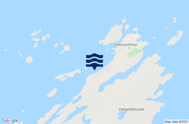 Karte der Gezeiten Stykkishólmsbær, Iceland