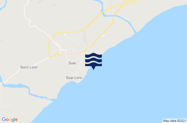 Karte der Gezeiten Suai, Timor Leste