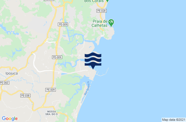 Karte der Gezeiten Suape Port, Brazil