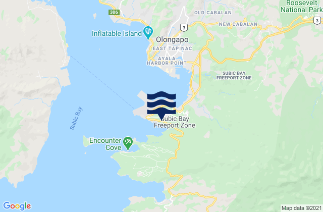 Karte der Gezeiten Subic Bay Freeport Zone, Philippines