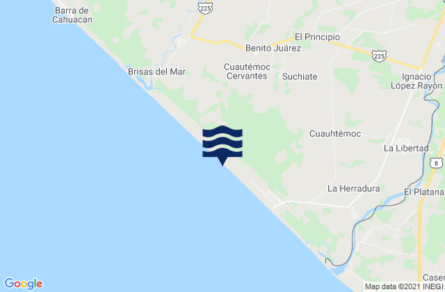 Karte der Gezeiten Suchiate, Mexico