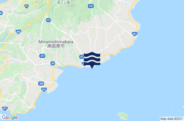 Karte der Gezeiten Sugawa, Japan