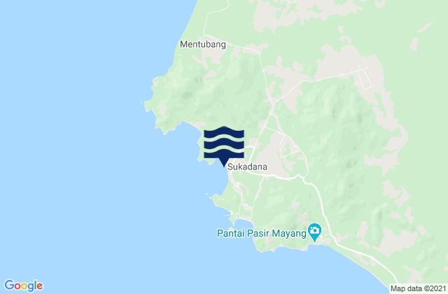Karte der Gezeiten Sukadana (Sukadana Bay), Indonesia