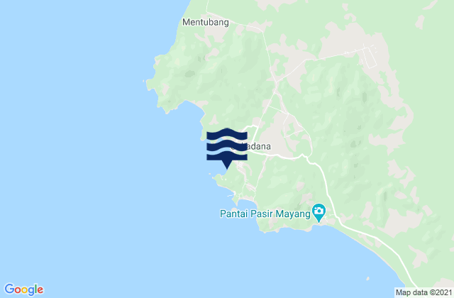 Karte der Gezeiten Sukadana, Indonesia