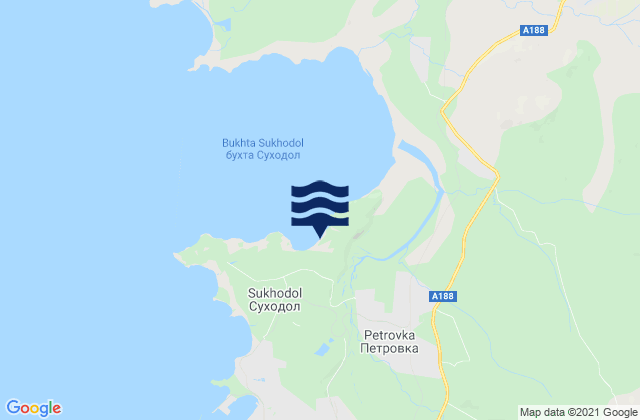 Karte der Gezeiten Sukhodol Bay Ussuri Bay, Russia