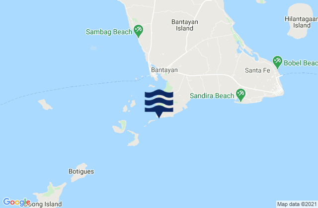 Karte der Gezeiten Sulangan, Philippines
