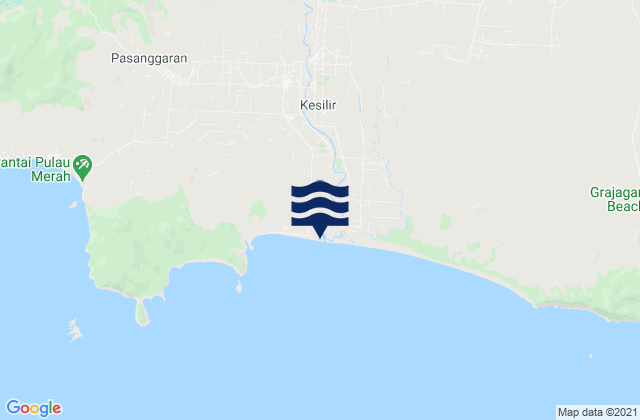 Karte der Gezeiten Sumberbening, Indonesia