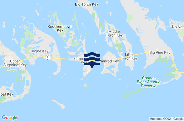 Karte der Gezeiten Summerland Key (Niles Channel South), United States