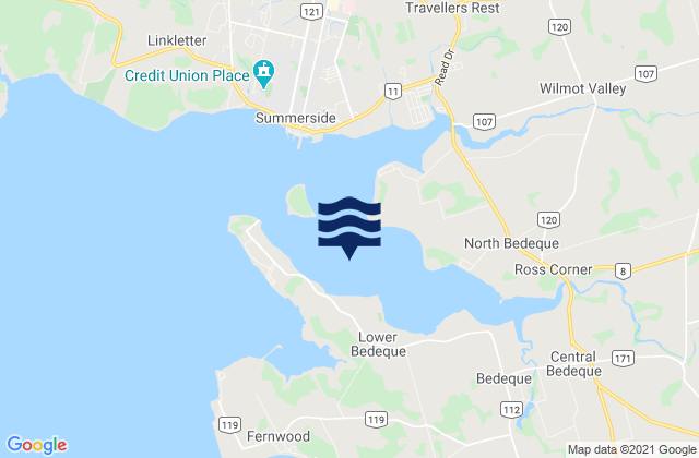Karte der Gezeiten Summerside Harbour, Canada