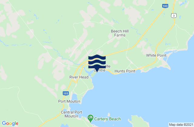 Karte der Gezeiten Summerville Beach, Canada