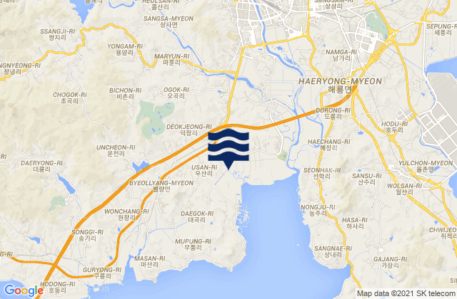 Karte der Gezeiten Suncheon-si, South Korea