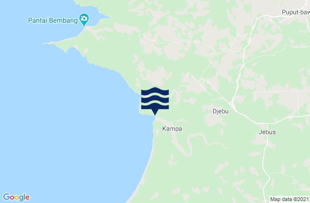 Karte der Gezeiten Sungai Kampa (Bangka Island), Indonesia
