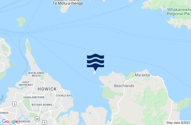 Karte der Gezeiten Sunkist Bay, New Zealand