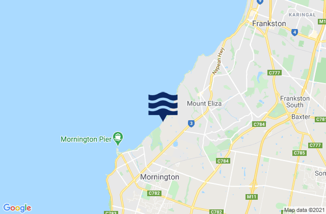 Karte der Gezeiten Sunnyside Beach, Australia