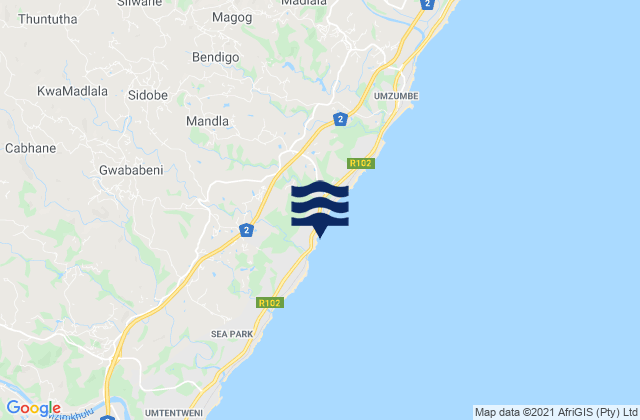 Karte der Gezeiten Sunwich Port, South Africa