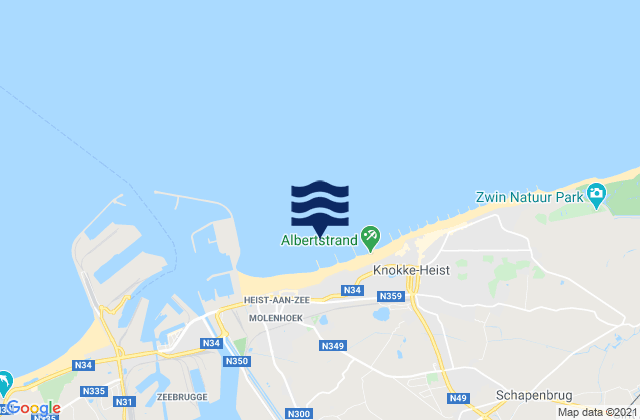 Karte der Gezeiten Surfers Paradise, Netherlands
