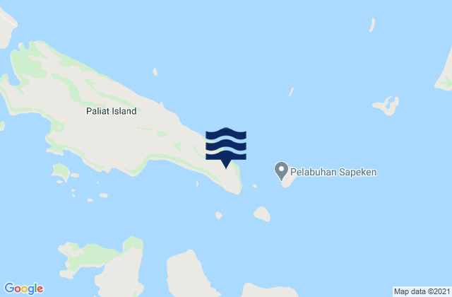 Karte der Gezeiten Susunan, Indonesia