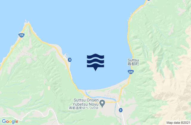 Karte der Gezeiten Sutsu Ko, Japan