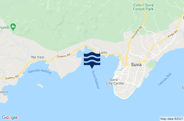 Karte der Gezeiten Suva, Fiji