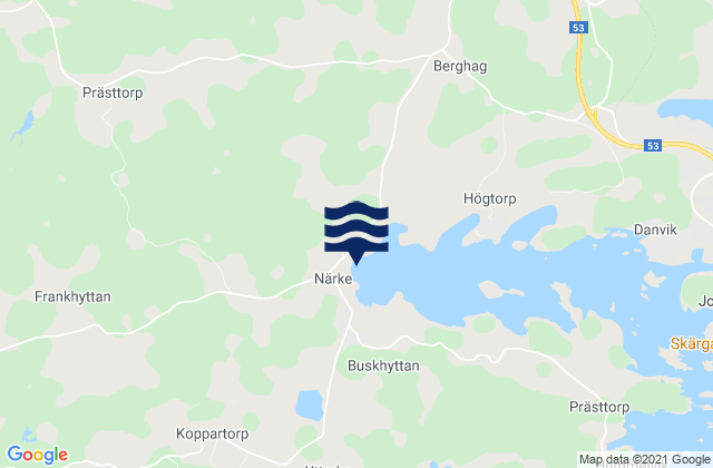 Karte der Gezeiten Svalsta, Sweden