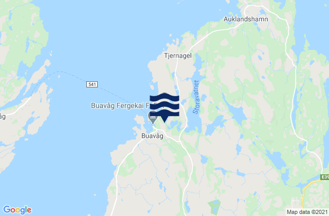 Karte der Gezeiten Sveio, Norway