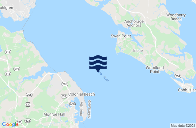 Karte der Gezeiten Swan Point, United States