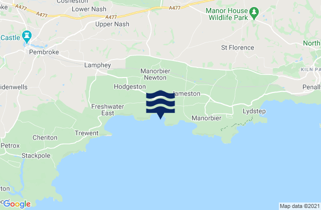 Karte der Gezeiten Swanlake Bay Beach, United Kingdom