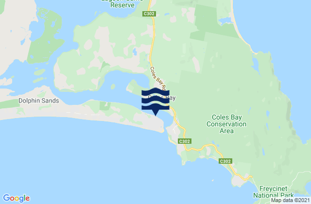 Karte der Gezeiten Swanwick Bay, Australia