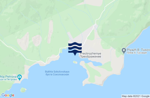 Karte der Gezeiten Syaukhu Bay, Russia