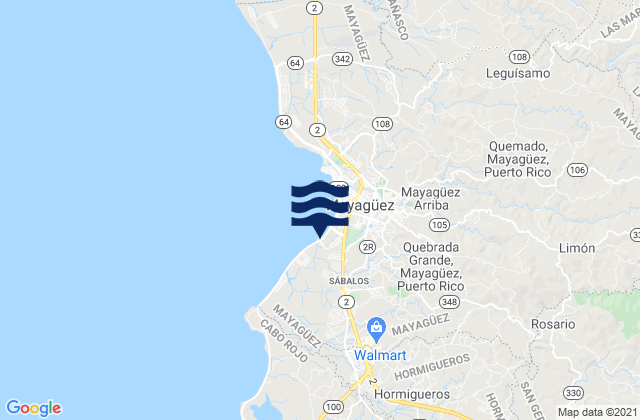 Karte der Gezeiten Sábalos Barrio, Puerto Rico