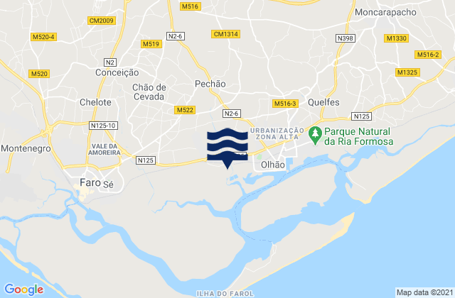 Karte der Gezeiten São Brás de Alportel, Portugal