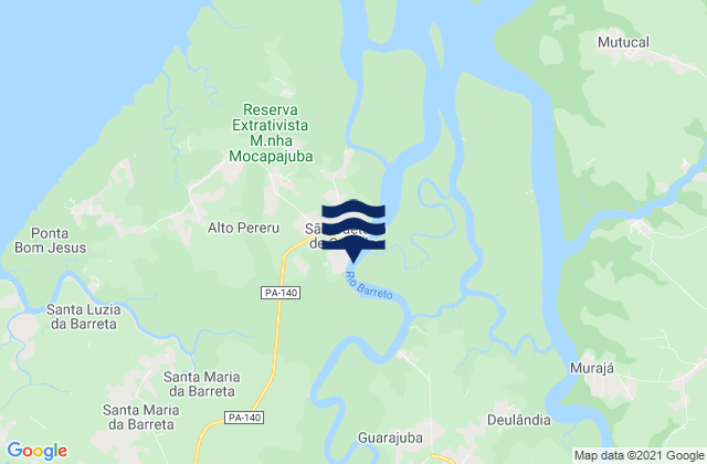 Karte der Gezeiten São Caetano de Odivelas, Brazil