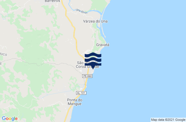 Karte der Gezeiten São José da Coroa Grande, Brazil