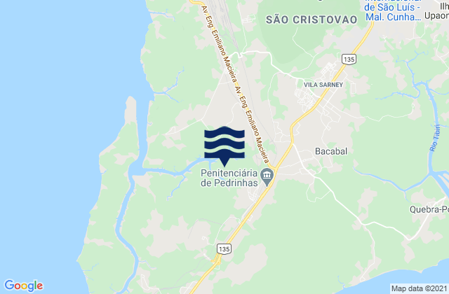 Karte der Gezeiten São Luís, Brazil