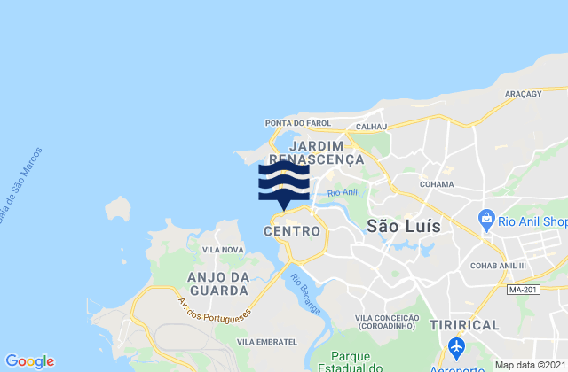 Karte der Gezeiten São Luís, Brazil