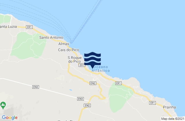 Karte der Gezeiten São Roque do Pico, Portugal