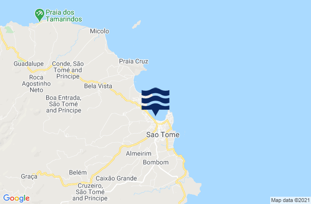 Karte der Gezeiten São Tomé, Sao Tome and Principe