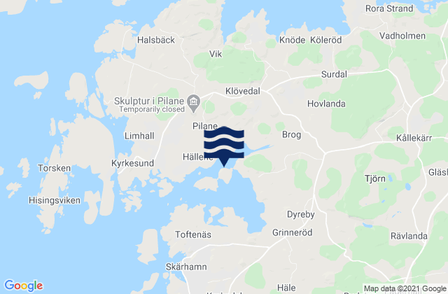 Karte der Gezeiten Säby Ö, Sweden