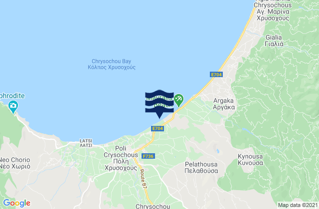Karte der Gezeiten Símou, Cyprus
