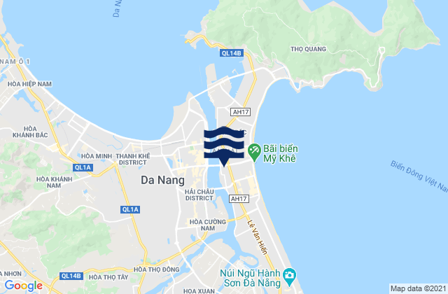 Karte der Gezeiten Sơn Trà, Vietnam