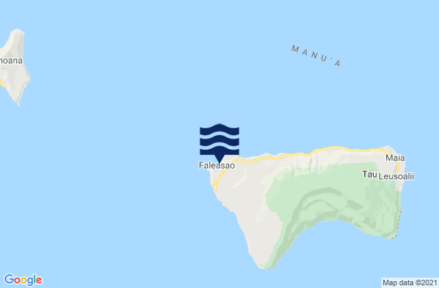 Karte der Gezeiten Ta`ū, American Samoa