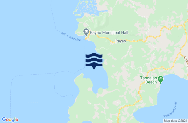 Karte der Gezeiten Taba Bay, Philippines
