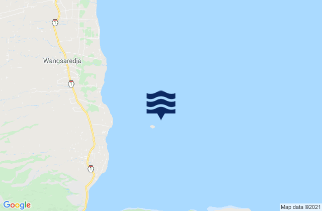 Karte der Gezeiten Tabuan Island Bali Strait, Indonesia