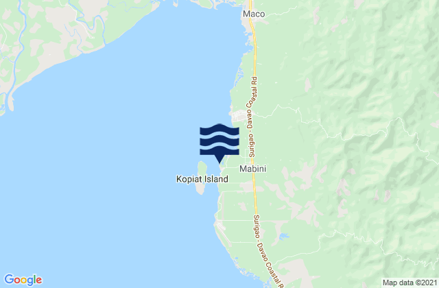 Karte der Gezeiten Tagnanan, Philippines