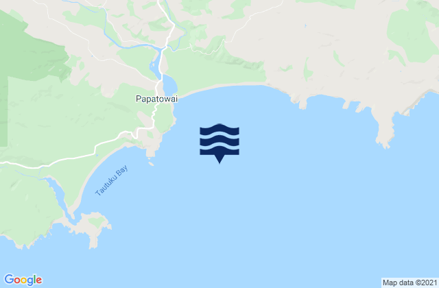 Karte der Gezeiten Tahakopa Bay, New Zealand