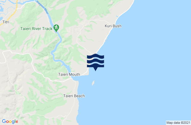 Karte der Gezeiten Taieri Island/Moturata, New Zealand