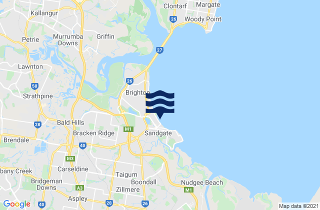 Karte der Gezeiten Taigum, Australia