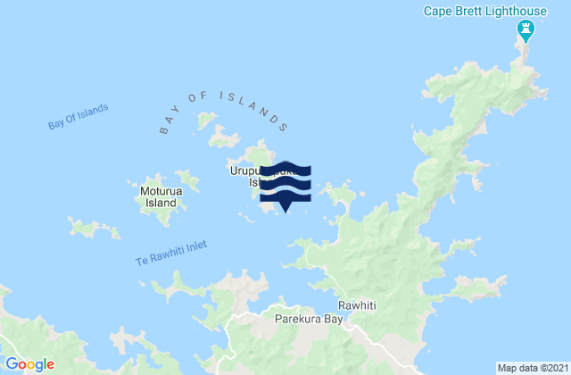 Karte der Gezeiten Taiharuru Bay, New Zealand